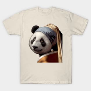 Panda with the pearl earing T-Shirt